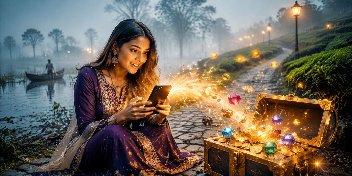 রংপুরের চা বাগানে বসে মোবাইলে ac 65 সাপোর্ট ব্যবহার করছেন একজন ব্যবহারকারী